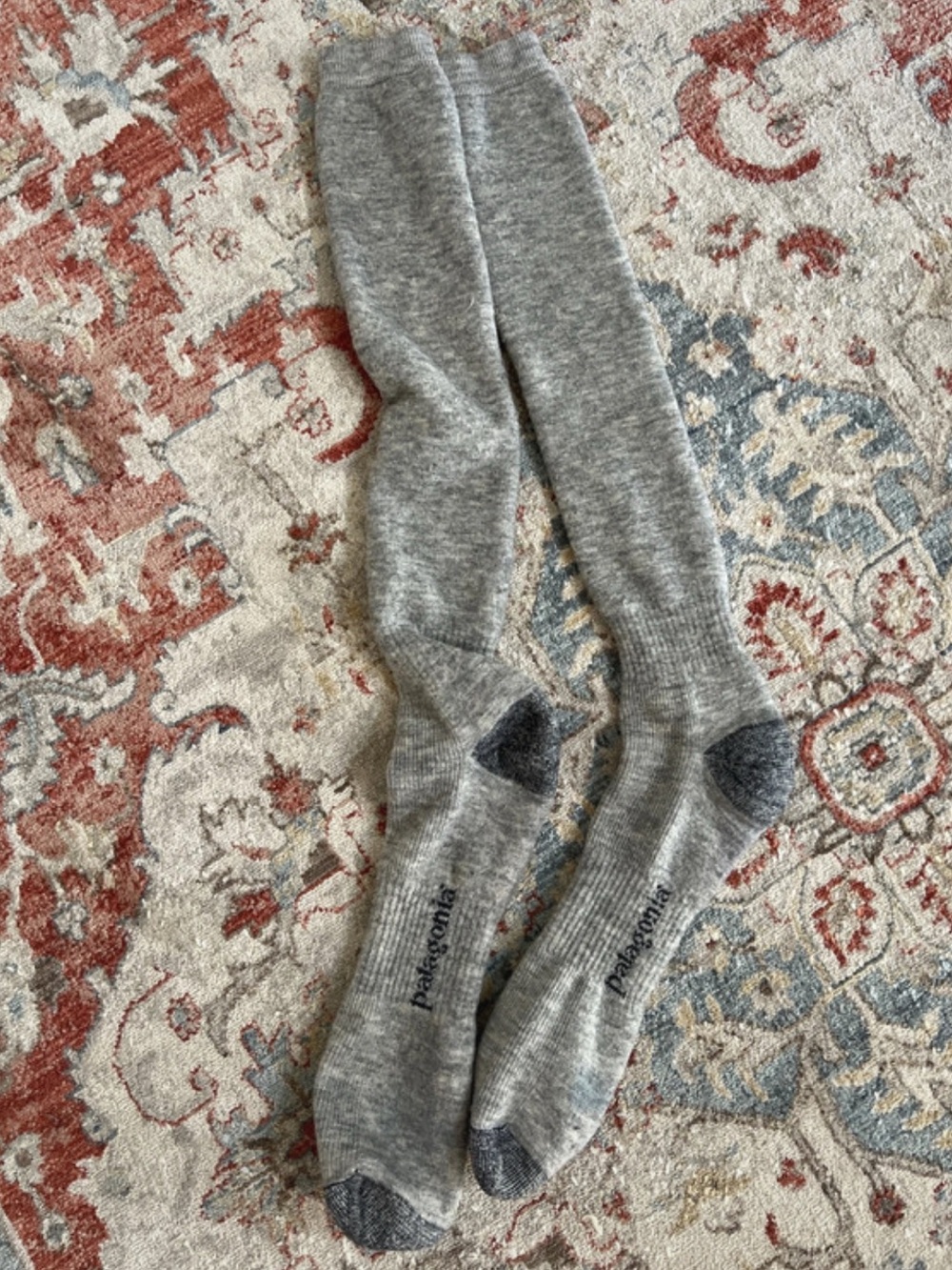 Vintage Patagonia wool blend knee high outdoor hiking leg warmer socks x large
